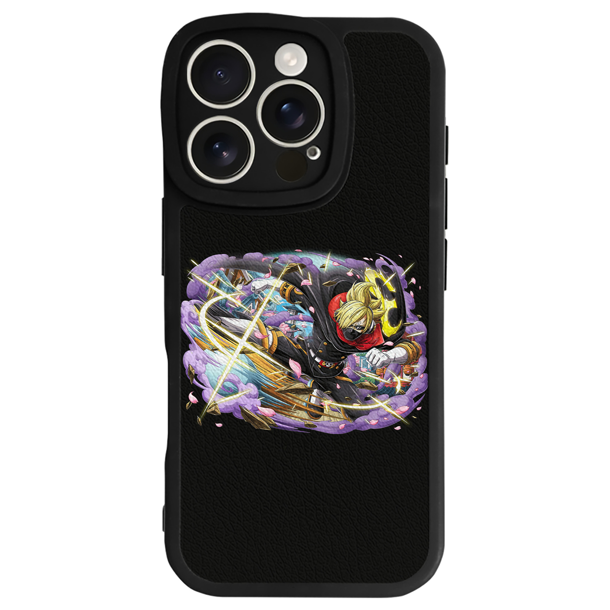 （画像用） ワンピース サンジ ONE PIECE Sanji 【iPhone 16シリーズ対応】シリコンスマホケース（レザー調） 材質：シリコン